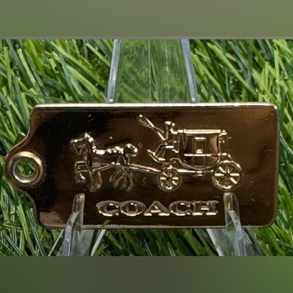 Coach Horse n Carriage Logo Metal Hang tag EUC - Picture 1 of 1